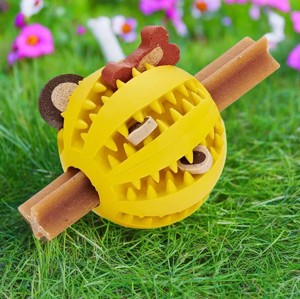Jouet pour Chien - DogToyBall™ - Jaune - Amusement chien