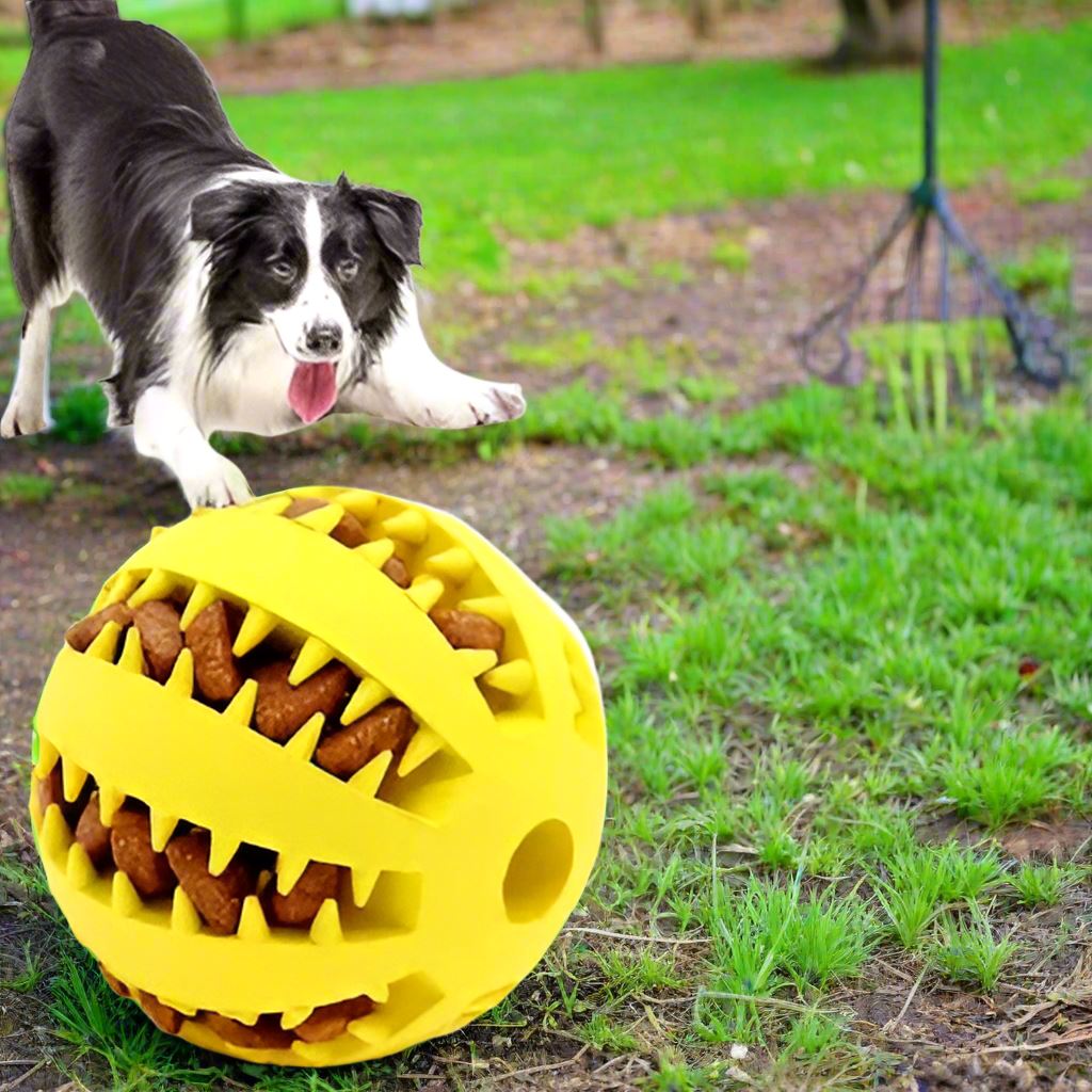 Jouet pour Chien - DogToyBall™ - Jaune - Amusement chien